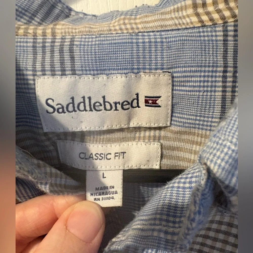 Saddlebred classic fit size large button downn long sleeve shirt - Picture 2 of 5